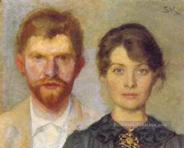 Retrato del matrimonio 1890 Peder Severin Kroyer Peinture à l'huile